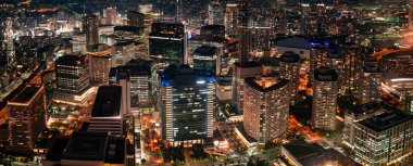 Yokohama manzaralı Kanagawa, Yokohama, Japonya. Yüksek kalite fotoğraf