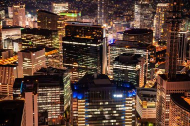 Yokohama manzaralı Kanagawa, Yokohama, Japonya. Yüksek kalite fotoğraf