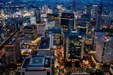 Yokohama manzaralı Kanagawa, Yokohama, Japonya. Yüksek kalite fotoğraf