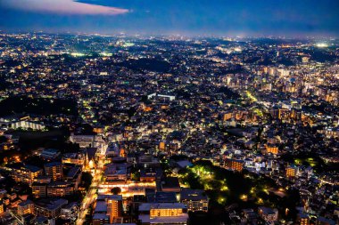 Yokohama manzaralı Kanagawa, Yokohama, Japonya. Yüksek kalite fotoğraf