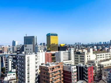 Sumida City, Tokyo, Japonya 'daki Tokyo SkyTree manzarası. Yüksek kalite fotoğraf