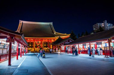 Asakusa 'daki Senso-ji Tapınağı, Taito Şehri, Tokyo, Japonya. Yüksek kalite fotoğraf