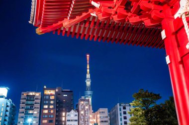 Asakusa 'daki Senso-ji Tapınağı, Taito Şehri, Tokyo, Japonya. Yüksek kalite fotoğraf