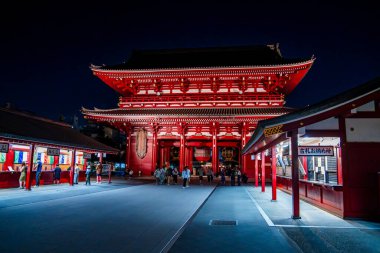 Asakusa 'daki Senso-ji Tapınağı, Taito Şehri, Tokyo, Japonya. Yüksek kalite fotoğraf