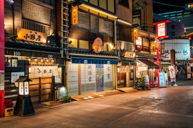 Tokyo, Japonya 'da Asakusa sokak manzarası. Yüksek kalite fotoğraf