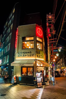 Tokyo, Japonya 'da Asakusa sokak manzarası. Yüksek kalite fotoğraf