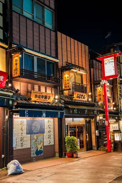 Tokyo, Japonya 'da Asakusa sokak manzarası. Yüksek kalite fotoğraf