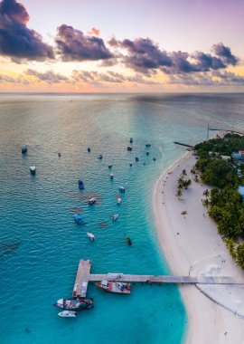 View of Fulidhoo island in the Maldives, Asia clipart