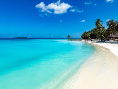 Asya, Maldivler 'deki sahil beldesi. Yüksek kalite fotoğraf