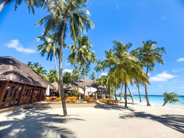 Asya, Maldivler 'deki sahil beldesi. Yüksek kalite fotoğraf