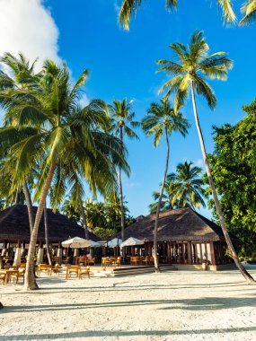 Asya, Maldivler 'deki sahil beldesi. Yüksek kalite fotoğraf