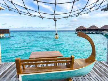 Asya, Maldivler 'deki sahil beldesi. Yüksek kalite fotoğraf