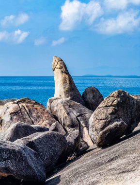 Büyükbaba ve büyükanne Kayalar, Hin Ta Hin Yai, Koh Samui adasında, Tayland, Güneydoğu Asya