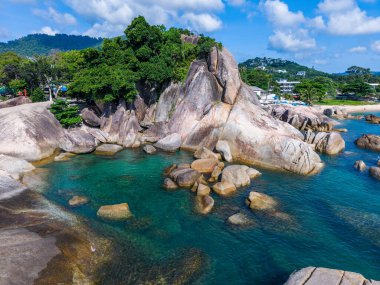 Büyükbaba ve büyükanne Kayalar, Hin Ta Hin Yai, Koh Samui adasında, Tayland, Güneydoğu Asya