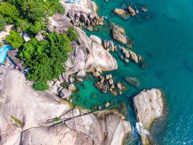 Büyükbaba ve büyükanne Kayalar, Hin Ta Hin Yai, Koh Samui adasında, Tayland, Güneydoğu Asya