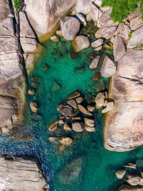 Büyükbaba ve büyükanne Kayalar, Hin Ta Hin Yai, Koh Samui adasında, Tayland, Güneydoğu Asya