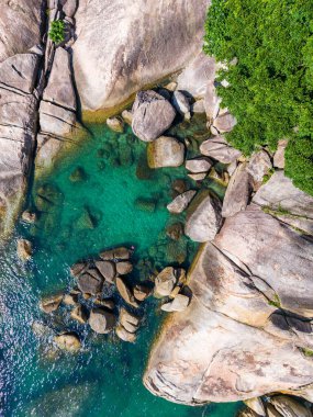 Büyükbaba ve büyükanne Kayalar, Hin Ta Hin Yai, Koh Samui adasında, Tayland, Güneydoğu Asya