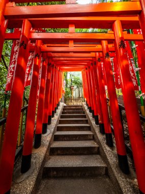Nagatacho, Chiyoda, Tokyo, Japonya 'daki Hie Shinto türbesi. Yüksek kalite fotoğraf