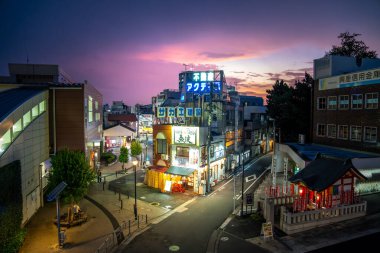Toshima, Tokyo, Japonya 'daki Shiinamachi İstasyonu ikonik restoranı. Yüksek kalite fotoğraf