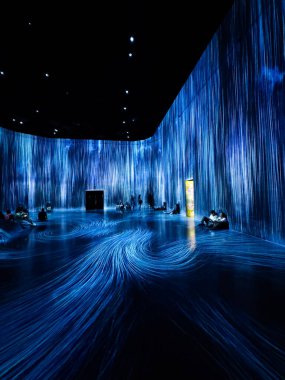 Tokyo, Japonya 'da ışık tesisi ve aydınlatma. Yüksek kalite fotoğraf