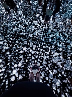 Tokyo, Japonya 'da ışık tesisi ve aydınlatma. Yüksek kalite fotoğraf