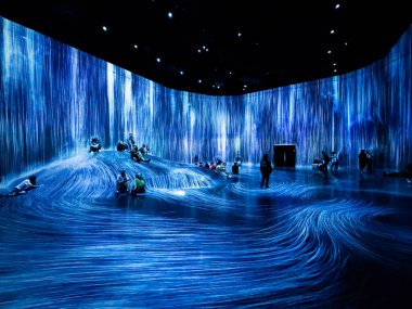 Tokyo, Japonya 'da ışık tesisi ve aydınlatma. Yüksek kalite fotoğraf