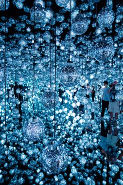 light installation and illumination in Tokyo, Japan. High quality photo clipart