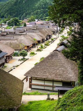 Ouchijuku was a small post station in Japans Edo period and part of the Aizu Nishi Kaido. It is now located in the town of Shimogo in Minamiaizu District, Fukushima Prefecture, and is famous for the clipart