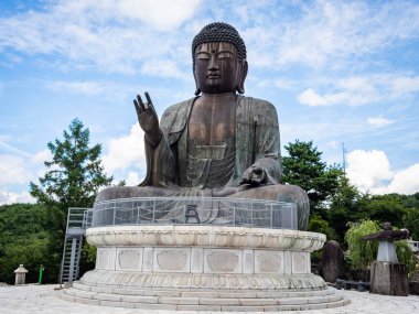 Daibutsu bronze buddha in Morioka, Japan. High quality photo clipart