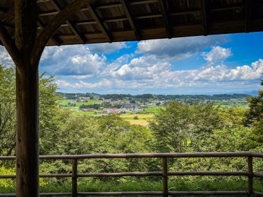 Hiraizumi 'deki Chuson-ji tapınağı, Nishiiwai Bölgesi, Iwate, Japonya. Yüksek kalite fotoğraf