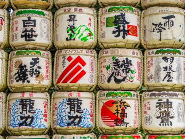 Shibuya, Tokyo, Japonya 'daki Yoyogi parkındaki Meiji türbesi. Yüksek kalite fotoğraf