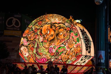 Hirosaki 'de Nebuta festivali, 3 Ağustos 2024, Aomori, Japonya. Yüksek kalite fotoğraf