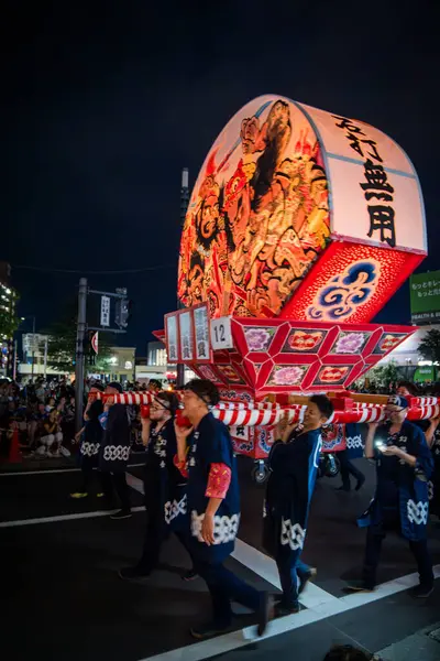 Hirosaki 'de Nebuta festivali, 3 Ağustos 2024, Aomori, Japonya. Yüksek kalite fotoğraf
