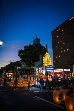 Akita kanto festivali, Ağustos 2024, Japonya. Yüksek kalite fotoğraf