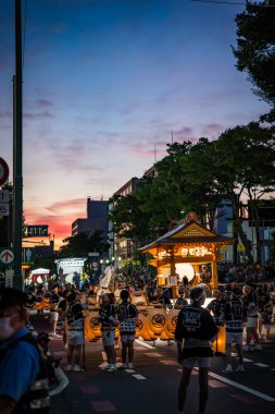Akita kanto festivali, Ağustos 2024, Japonya. Yüksek kalite fotoğraf