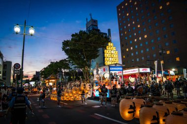 Akita kanto festivali, Ağustos 2024, Japonya. Yüksek kalite fotoğraf