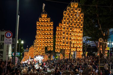 Akita kanto festivali, Ağustos 2024, Japonya. Yüksek kalite fotoğraf