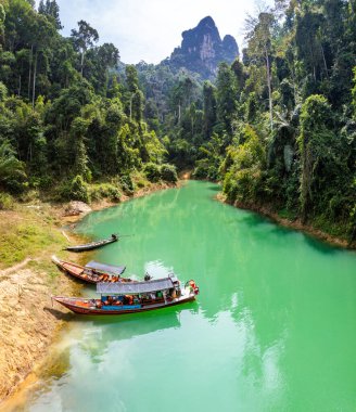Khao Sok Ulusal Parkı, Cheow lan Gölü, Surat Thani, Tayland, Güney Doğu Asya