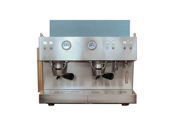 Industrielle Kaffeemaschine Isoliert Auf Weißem Hintergrund — Stockfoto