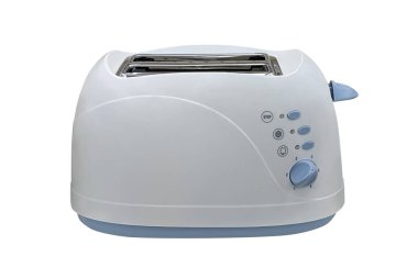 Beyaz arkaplanda izole edilmiş beyaz tost makinesi resmi