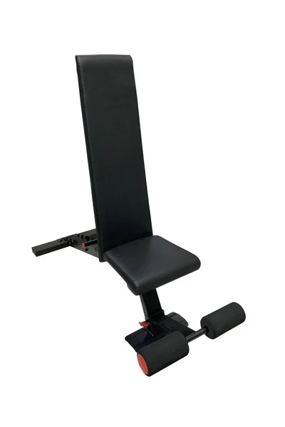 体操长椅 用于在白色背景下隔离腿 图库照片