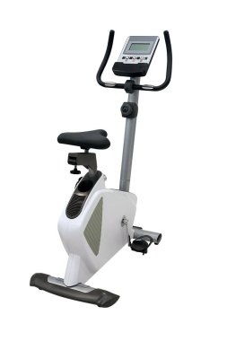 exercise bike simulator isolated on white background