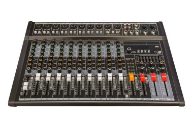 müzik sesi DJ karıştırıcısı beyaz arkaplanda izole