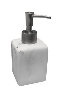 Bulaşık deterjanı beyaz arkaplanda izole edilmiş.