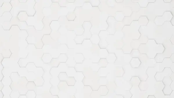 Bílé Šedé Hexagon Pozadí Realistické Abstraktní Pozadí Voštinových Plástů Vykreslování — Stock fotografie