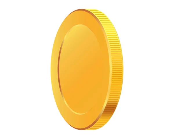 Περιστρεφόμενο Χρυσό Νόμισμα Χρυσά Λεφτά Ισχύει Για Παιχνίδια Τυχερών Παιχνιδιών — Διανυσματικό Αρχείο