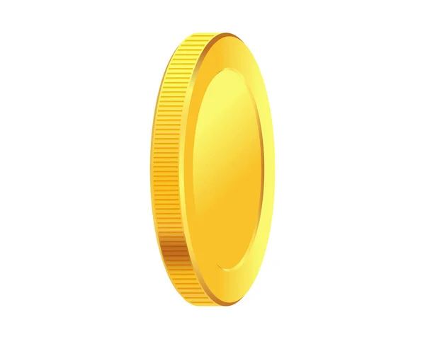 Περιστρεφόμενο Χρυσό Νόμισμα Χρυσά Λεφτά Ισχύει Για Παιχνίδια Τυχερών Παιχνιδιών — Διανυσματικό Αρχείο