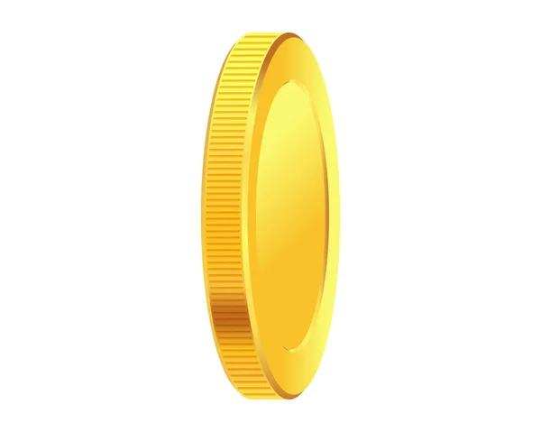 Moneda Oro Giratoria Dinero Dorado Aplicable Para Juegos Azar Jackpot — Archivo Imágenes Vectoriales