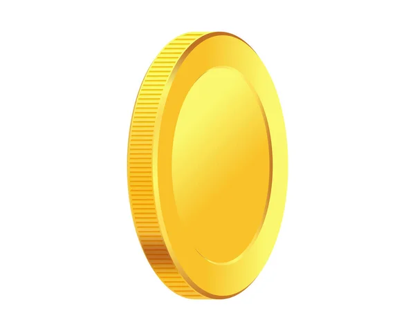 Moneda Oro Giratoria Dinero Dorado Aplicable Para Juegos Azar Jackpot — Archivo Imágenes Vectoriales