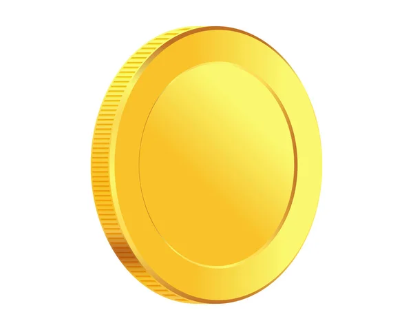 Moneda Oro Giratoria Dinero Dorado Aplicable Para Juegos Azar Jackpot — Vector de stock